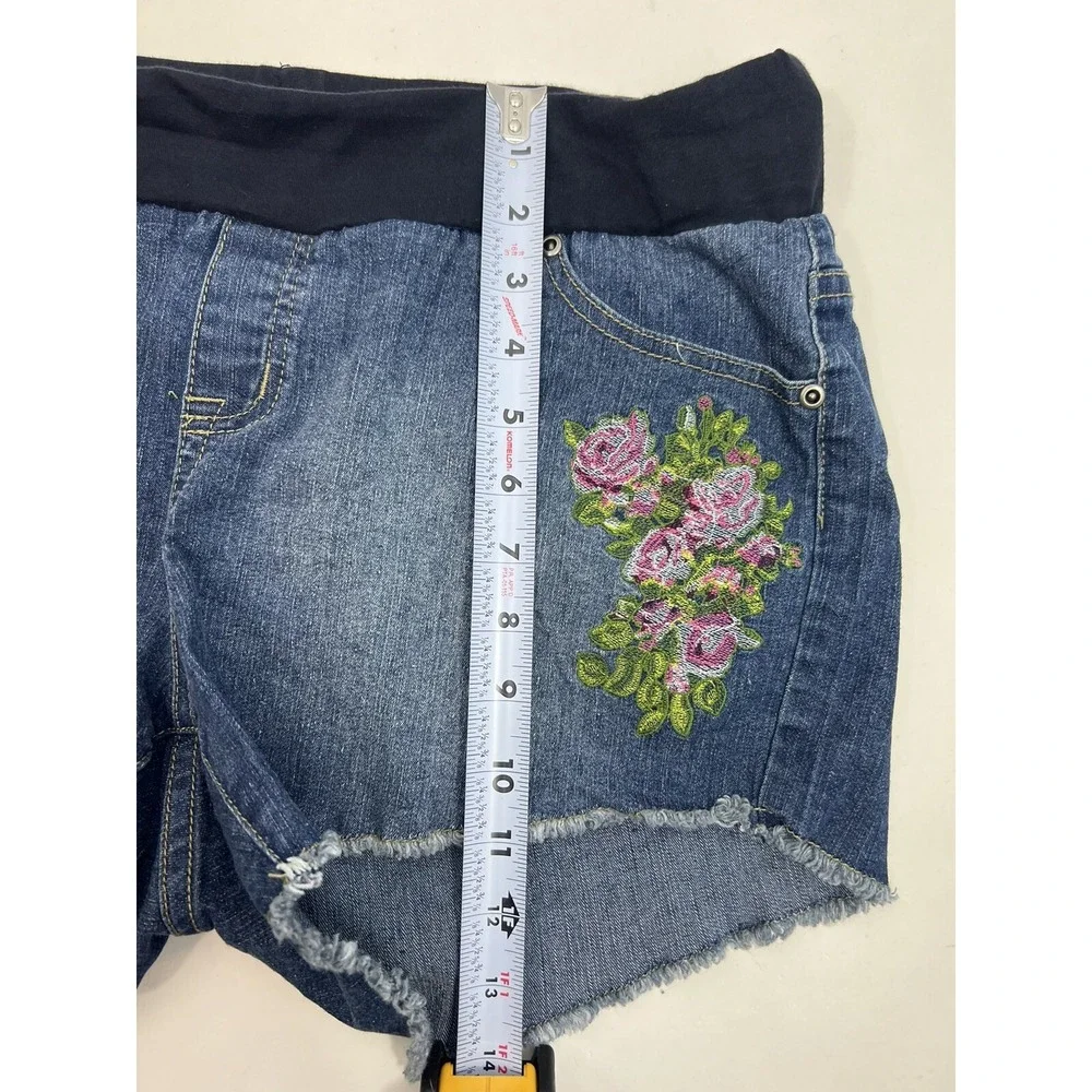 Planet Motherhood Maternity Shorts Women's Sz XL (16/18) Blue 5‎ Pocket